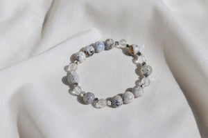 Dendritic Opal x Clear Quartz Bracelet